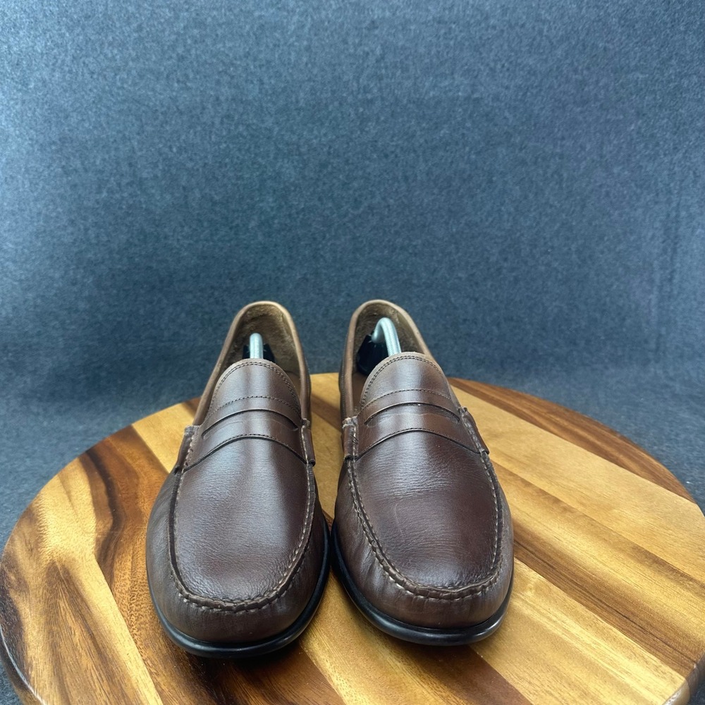 GH Bass & Co Mens Brown Penny Loafers Brown Slip On Size 13 70-73067 - Picture 3 of 12